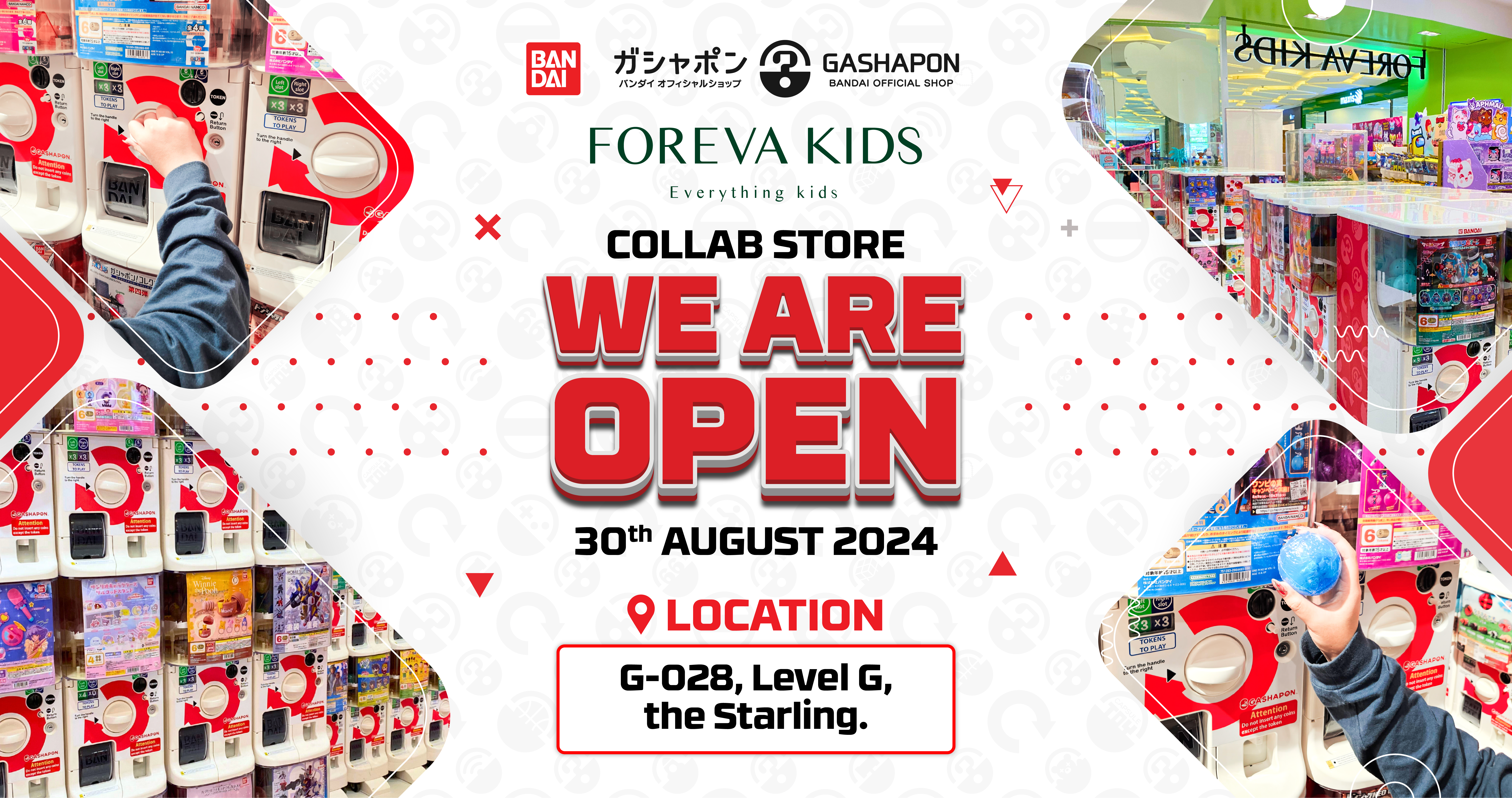 Gashapon Bandai Official Collab Store at Foreva Kids, the Starling Mall